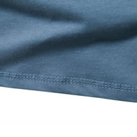 Niuer Muške Slim Fit s dugim rukavima Tee Men Plain Bluza Solidni bok Tenis dugme Atletski pulover Denim Blue XL