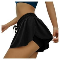 Lažne dvije pantalonske suknje za žene za čišćenje ljeta Hlačne elastične strugove pantalone za spajanje