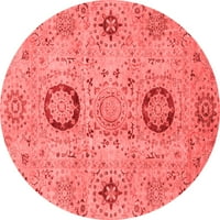 Ahgly Stroj firme prati u zatvorenom okruglom okrugle apstraktne crvene moderne prostirke, 5 'krug