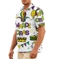 Havajska majica za MONE Gumb Down kratki rukav Ležerne prilike za zabave Crown Unise Tops 4XL