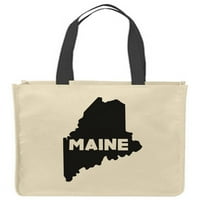 Platnene tote torbe Maine State Home Map Sjedinjene Američke Države Love Reusable Kupovina Funny poklon torbe