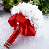 Umjetno dvorište Cvijeće ruže Pearl djeveruše Vjenčani buket Bridal umjetni svileni cvjetovi karanfil