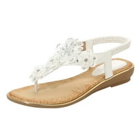 Ljetne žene dame cvjetni kristalni biserni flip flops sandale na plaži casual cipele