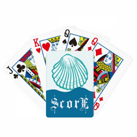 Scallop morski život zeleni ilustracijski rezultat poker igračka karta INDE IGRE