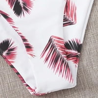 Priključni kupaći kostim za žene V-izrez cvjetni print Nasumični ispis bikini set Push-up kupaći kostimi