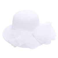 Ženski ljetni čvrsti sunčevi šeširi modne kape za žene, bijelo, čišćenje