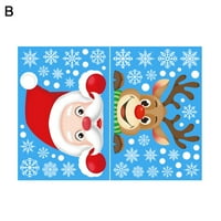 Farfi božićni stil prozora naljepnica za ulov očiju PVC Creative Santa Claus uzorak naljepnica za zabavu