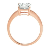 2. CT briljantan aspekser Cleani simulirani dijamant 18k ružičasto zlato pasijans prsten sz 10