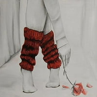 Dama s ružom ED Capeau Art Print Poster Ballerina Noge Plesače Socks Socks Grijači ružine latice crno-bijele