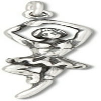 Sterling Silver 20 BO lančani 3D balerina Privjesak ogrlica