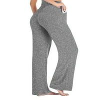Ženske pantalone Solidne dno crteći navlakač yoga hlače pune dukseve u punoj dužini Sport Jogger Pant