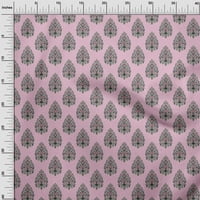 Onuone pamučno poplina ružičasto ružičasto listovi tkanine i cvjetni blok DIY odjeća za odjeću za odlaganje