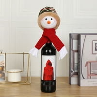 Božićni ukrasi Glava stara glava snjegović glava crvena vina boca set šampanjca komplet boce Božićni