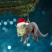 NJSPDJH Auto privjesak na privjesku na privjesak ukras ornament poklon božićni dinosaur statuu Craft Privjesak privjesak za auto dodatnu opremu