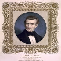 James Polk 1795 - predsjednik Sjedinjenih Država. Popularno litografiju objavljene od strane C. S. Williams.