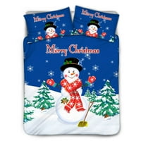 Snowman Reindeer Confter Poklopac poklopca Poklopac poklopca King Qeen Christmas Christen Tree Poklopac