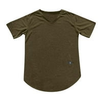 Outfmvch T majice za muškarce V rukavi čvrsti plus vrat kratka boja Ljetna veličina Žene vrhovi polo