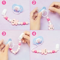 Silikonski pacifikator za djevojke bebe životinjski uzorak zubaju začepljeni igrač za igralište za pacifikator