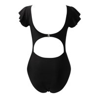 Odijelo za kupanje za žene Ženski kupaći kostim kupaći kostim ruffle rukave prikazuje tanki čvrsti viseći