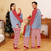 Božićne porodice, muškarci Žene Dečji dugi pidžami Set, okrugli vrat dugih rukava pidžama, božićno podudaranje