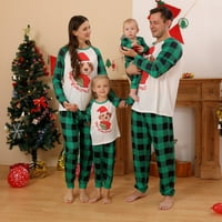 Porodica podudaranje božićne pidžame Podudaranje božićnih štampanja za spavanje za obitelj Pajamas dugih