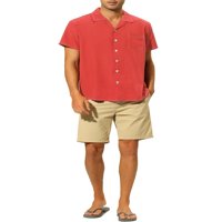 Lars Amadeus Ljetna majica za gumb za muške kamp kratkih rukava Havajske majice na plaži