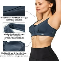 Zip prednji sportski grudnjak - visokog udarca sportski grudnjaci za žene plus veličine vježbanja