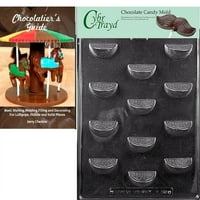 Cybrtrayd voćne kriške čokoladnog kalupa za bombone sa uputama za upute za upute za vođenje naših čokolade