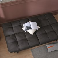 Kauč ​​za konvertibilnu memoriju Futon kauč za krevet tamno sivi poliester