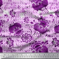 Soimoi Moss Georgette tkanina točka i cvjetna umjetnička ispis tkanina sa dvorištem širom