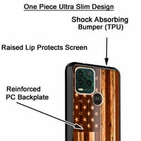 Ultra tanki PC-TPU telefon kompatibilan sa Motorolom moto g Stylus 5G - smeđa američka zastava