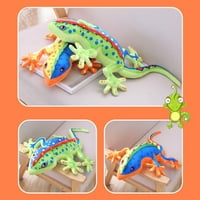 Realistična gušterka punjena životinja, 22.65 meka gušterna igračka sa mrljama, šarene gekone punjene