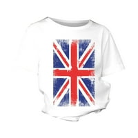 Djevojke majice Britanski zastava Ljeto Ispis kratkih rukava muške i ženske modne ležerne dječje majice