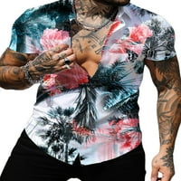 Sanviglor Muška majica Majica s kratkim rukavima Okrenite gornje ovratnike Redovna fit bluza za odmor