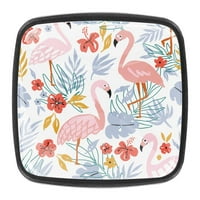 Ownta Flamingo Square Stakleni ladice za ručke vuče vijcima za kuhinjski ormar kupaonski ormar za šminke
