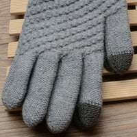 Pari zimske pletene rukavice dodirnog ekrana tople termalne meke obloge elastična manžetna tekstova