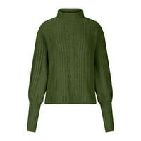 Ženski džemperi Baggy Fit Jacket Cardigan Koktel i partijski džemperi za posadu za teen Girls Army Green