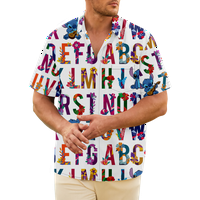 Havajski dječaci i muškarci majica Lilo Stitch tiskani casual skrozleeve majice na havajske majice za