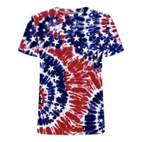CLLIOS Dnevne majice za muškarce Patriotska američka zastava tine tine lagane posade izrez TOP Streetwear