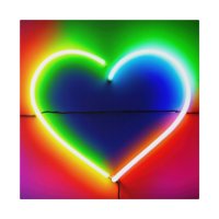 Neon Love Dvije platnene zidne umjetnosti - Warhol Style Pop umjetnost Stephen Chambers