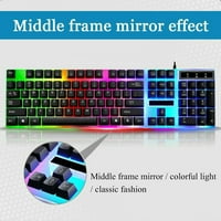 Ožičena kompjuter Desktop Gaming tastatura i miša Mehanički osjećaj višestruko u boji Rainbow LED svjetlosno