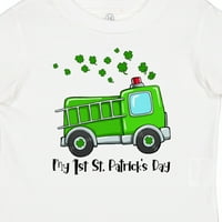 Inktastic Moj prvi vatrogasni kamion St. Patrick sa lopovima poklon dječaka za djecu ili majicu za bebe