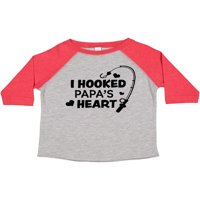 Inktastic, zakačio sam Papa's Heart sa ribolovnim šipkama poklon dječaka majica ili majica mališana