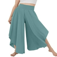 Prednjeg swalda ženske noge joga hlače visokog struka Comfy Dance Plesni pantski salon palazzo pilates