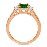 1.82ct smaragdni rez zeleni simulirani smaragd 18k ruža zlatna godišnjica angažmana kamena prstena veličine