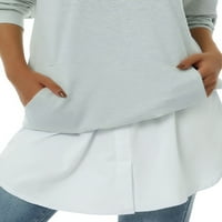 Žene podesive slojeve lažnih vrhova donji majica Extender mini suknja Polu-dužina donjeg