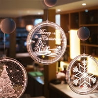 Božićna svjetla Dekoracija baterija upravljana ljepilo 3D vizuelni efekt LED ukras ukras za prozor vrata
