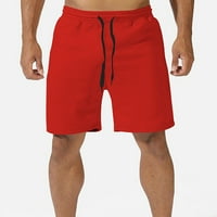 Muške kratke hlače sa džepovima Čvrsti ispis Brzo sušenje Active odjeća crveno m