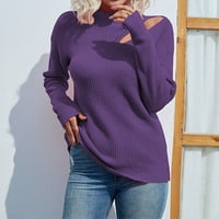 GUZOM džemper za žene na prodaju - džemperi za žene Trendi čvrsti vrhovi novi dolasci ljubičaste veličine