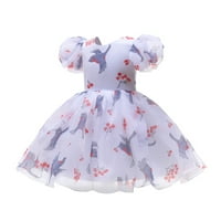 B91XZ Tulle maturalne haljine 28y Tulle Bubble Princess Ispiši patchwork rukav toddler Kids Girls kratki